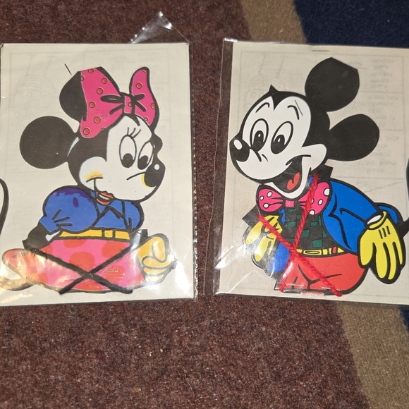 Disney Other - Vintage Mickey And Minnie Paper Doll Puppets Still In Package With Instructions